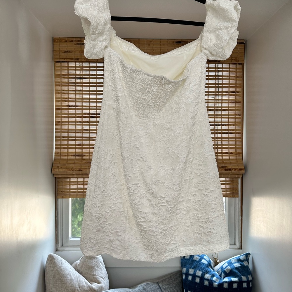 ASTR | white off shoulder mini dress